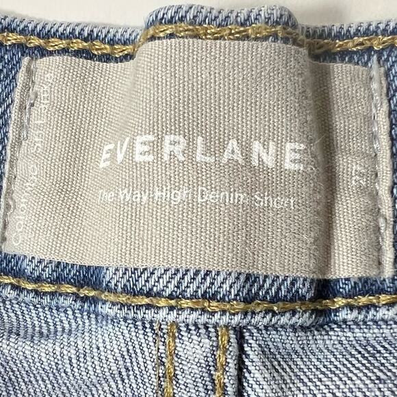 Everlane Way High Rise Raw Hem Denim Short Size 27 - Picture 6 of 11